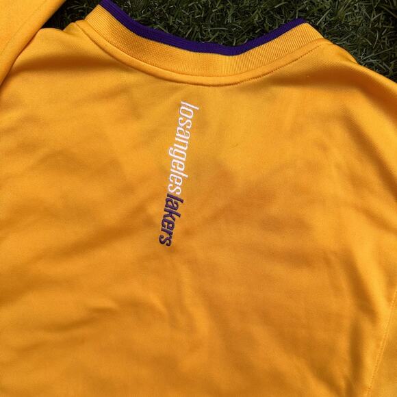 Vintage Nike Dri Fit NBA Los Angeles Lakers Y2K Warm Up Jersey Team Apparel XL - Picture 10 of 10